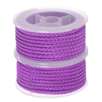 1 x Brand New sourcing map 2pcs Nylon Thread Twine Beading Cord 3mm Extra Strong Braided Nylon Crafting Cord for Bracelets Jewelry Making DIY Craft 4M 13 Ft, Light Purple - RRP €13.55