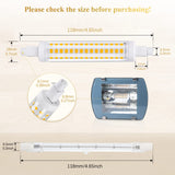 1 x RAW Customer Returns DiCUNO R7s LED 118mm, LED rod lamp 8.5W warm white 2700K, replaces 75W halogen lamp, 950lm, LED tube for ceiling floodlights, reading lamps, 360 beam angle, not dimmable, 230V, pack of 2 - RRP €18.41