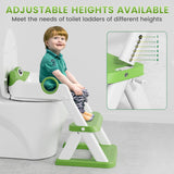 1 x RAW Customer Returns COOSEYA Frog-Shaped Children s Toilet Seat, Potty with Ladder for Children s Toilet, 2 in 1 for Boys and Girls Children s Toilet Seat with Ladder, Waterproof Mat and Non-slip Stool. - RRP €39.66