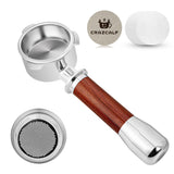 1 x RAW Customer Returns CRAZCALF bottomless portafilter 54mm, portafilter 54mm compatible with Breville Barista series 870 878 880, stainless steel filter holder with wooden handle, stainless steel puck screen, filter paper - RRP €37.3