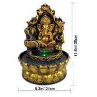 1 x RAW Customer Returns Ganesha Statues Water Fountain Indoor, Elephant Buddah Statute Tabletop Fountain with Roller Ball, Zen Fountain for Home Office Bedroom Desk Decoration Style 2  - RRP €40.33