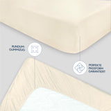 1 x RAW Customer Returns Dreamzie Single Fitted Sheet 90x190cm - Height up to 33 cm - 100 Microfibre - Beige - Certified without Chemical Products Oeko TEX , Fitted Sheets with Elastic - RRP €12.1