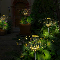 1 x RAW Customer Returns AONESY Solar Lights for Outdoor Garden, 6 Pack 720 LEDs Waterproof Fireworks Solar Light, Solar Lights Dandelion Decoration for Garden, Patio, Yard, Trees, Party, Festival, Wedding Warm White  - RRP €29.99