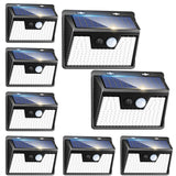 1 x RAW Customer Returns Solar Lights Outdoor Motion Sensor 140 LED Pack of 8 , Peasur 3 Modes Powerful Outdoor Solar Light, IP65 Outdoor Solar Lighting, 6000K Wireless Outdoor Solar Spotlight for Garden - RRP €45.99