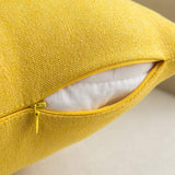 3 x Brand New MIULEE 2 Pieces Cushion Covers Soft Polyester Faux Linen Elegant Imitation with Invisible Zipper Decorative for Sofa Bedroom Living Room 40X40 CM Yellow - RRP €41.97