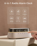 1 x RAW Customer Returns EZVALO Digital Alarm Clock Radio with Wireless Charging - RRP €42.88