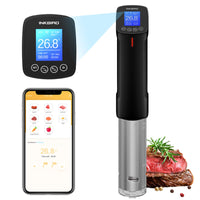 1 x RAW Customer Returns Inkbird WiFi Sous Vide Stick, ISV-100W Sous Vide Cooker Immersion Thermostat, Wi-Fi Control, Precise Temperature Setting 25 C to 99 C, Timer for Perfect Cooking - RRP €93.99