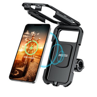 1 x RAW Customer Returns iMESTOU waterproof IP67 motorcycle phone holder wireless USB C charger fast charging for 5.5-6.8 inch mobile phones by wiring to 12 24 V motorcycle or connecting to USB A sockets - RRP €51.64