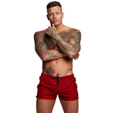 1 x RAW Customer Returns TMEOG swim shorts for men, swim shorts short swim trunks men swimming trunks boxer swim pants water sports shorts quick-drying swim shorts with zipper light red  - RRP €20.99