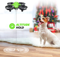 1 x RAW Customer Returns Potensic Mini Drone for Children and Beginners with 2 Batteries, RC Quadcopter, Mini Drone with Altitude Hold Mode, Start Landing with One Button, Headless Mode, Toy Drone Helicopter A20 Green - RRP €39.98