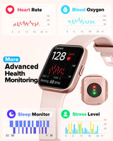 1 x RAW Customer Returns aeac Smartwatch Women s Smart Watch with Calls, 1.7 with Alexa Voice, Whatsapp Smart Notifications, Sports Heart Rate Monitor, Sleep Monitor, SpO2, IP68 Waterproof Wristwatch - RRP €79.99