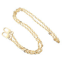 1 x RAW Customer Returns Abaodam Golden Bag Chain Copper Handbag Chain Replacement with Buckle DIY Flat Chain Strap Purse Clutches Handle for Handbags Purse Crafts 100cm - RRP €13.3