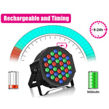 1 x RAW Customer Returns UKing Rechargeable LED Par Battery, RGB 36 LED Stage Light DMX 7CH, Party Light 7 Modes Lighting Effects with Remote Control for DJ Disco Wedding Christmas Stage Lighting - RRP €61.99