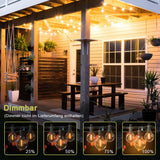 1 x RAW Customer Returns Kawaya 15M Outdoor Fairy Lights Power LED Garden Fairy Lights Outdoor IP65 Waterproof with 25 2 Shatterproof Bulbs Warm White Outdoor Fairy Lights for Outdoor, Balcony, Yard, Wedding, Terrace, Party - RRP €43.55