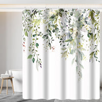 18 x Brand New BuYupop Shower Curtain 180 x 200 cm Anti-mold Waterproof Bath Curtain Washable Polyester Shower Curtains Textile, with 12 Eyelets and Shower Rings, Quick Drying, for Bathroom Underwater Plant  - RRP €199.62