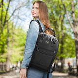 1 x RAW Customer Returns HOMIEE Backpack Women Large Elegant Waterproof Modern Black, Laptop Backpack Women Girls School Teenager 15.6 Inch - RRP €19.67