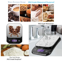 1 x RAW Customer Returns Rhorawill Coffee Scale, Digital Kitchen Scale USB Charging, 5kg 0.1g High Precision Digital Coffee Scale Digital Scale Food Scale with Stainless Steel Weighing Surface, Automatic Switch-Off, LED Display - RRP €19.99