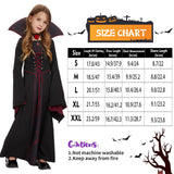 25 x Brand New FORMIZON Vampire Costume Girls, Gothic Vampire Costume with Rose Ruby Necklace, Black Red Vampire Halloween Dress for Children Girls, Vampire Princess Costume for Halloween, Mardi Gras, Carnival 110  - RRP €466.25