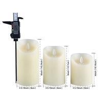 1 x RAW Customer Returns LED candles, flameless candles 4 5 6 inch set of 3 real wax with realistic dancing LED flames and 10-button remote control with 2 4 6 8-hour timer, 300 hours YIWER ivory, 3 1  - RRP €17.99