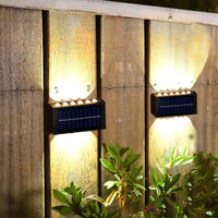 1 x RAW Customer Returns 2 Pieces Outdoor Solar Wall Light, 12 LED Outdoor Solar Lamps Waterproof IP65, Solar Garden Lamps for Outdoor Garden Fence Veranda - RRP €23.1