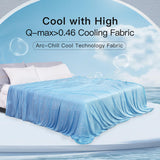 1 x RAW Customer Returns MOOFUN Cooling Blanket, Double Bed Blanket, 80 x 90 , Q-max 0.46 Arc-Chill Technology, Cooling Blanket for Hot Sleepers, Night Sweats, Hot Flashes, Thin, - RRP €39.34