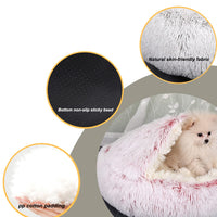 1 x RAW Customer Returns Cat Calming Bed, Donut Cuddler Nest Warm Soft Plush Dog Cat Cushion with Cozy Sponge Non-Slip Bottom for Small Medium Pets - RRP €32.26