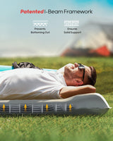 1 x RAW Customer Returns QPAU Camping Sleeping Pad Self-Inflating with Foot Pump, 12CM Ultra-Thick Improved Support 2 Person Inflatable Camping Mattress, Ultralight Outdoor Air Mattress for Hiking Backpacking - RRP €55.36