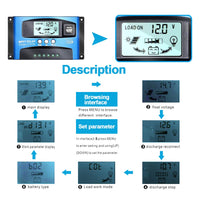 1 x RAW Customer Returns Y H 100A MPPT Solar Charge Controller 12V 24V with Dual USB Port, LCD Display Intelligent Automatic Solar Panel Regulator for Lead Acid Batteries Panel - RRP €25.44