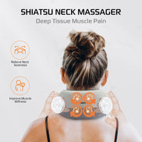 1 x RAW Customer Returns Neck massager Shiatsu neck massage pillow battery CONQUECO neck massager with heat - wireless 3D massage of deep tissue for car, home MAX 50 C  - RRP €89.99