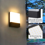 1 x RAW Customer Returns Lightsjoy LED wall light outdoor IP65 outdoor light wall outdoor lamp warm white outdoor wall light modern wall lamp waterproof outdoor lighting aluminum for outdoor area outdoor wall light hallway stairwell - RRP €32.99