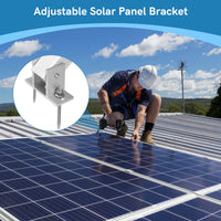 1 x RAW Customer Returns Xverycan Adjustable Solar Panel Mount, Solar Panel Bracket, Adjustable Angle from 0 - 60 , Solar Panel Mounts for Flat Roof, Wall, Boat, Motorhome 2 Sets  - RRP €65.53