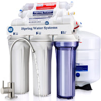 1 x RAW Customer Returns iSpring RCC7AK 75GPD Undersink Reverse Osmosis Drinking Water Filter System, 6 Stages with Alkaline Remineralization, pH , NSF Certified, White - RRP €363.99