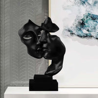 1 x RAW Customer Returns Moaobooh Sculpture Decoration, Living Room Decoration Modern Resin Sculpture Stable Placement Suitable for Decorating Living Room, Bar, Room, Office Black  - RRP €30.24