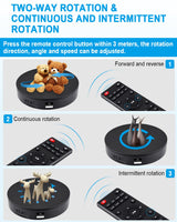 1 x RAW Customer Returns BAOSHISHAN Rechargeable turntable 35cm 60kg load capacity electric turntable battery with remote control rotating display stand for photography product display - RRP €89.99