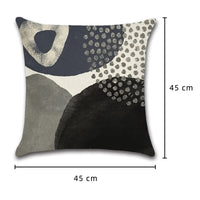 1 x RAW Customer Returns Wakasena Cushion Covers 45 x 45cm Set of 4 Modern Decor Aesthetic Colorful Abstract Geometric Minimalist Pillowcases for Sofa Home Decorations 45x45cm, Gray Blue Black  - RRP €24.18