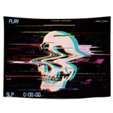 4 x Brand New Roninkier Blacklight Poster Tapestry Skeleton - aesthetic tapestry uv fluorescence wall hanging boho wall towels large hippie decorative towels Halloween tapestry Christmas, 150x130cm - RRP €99.96