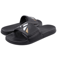 1 x RAW Customer Returns Knixmax Men s Beach and Pool Shoes Shower Slippers Bathroom Slippers Indoor and Outdoor Slippers Sandal Hook and Loop Black 44 45EU - RRP €18.4