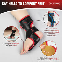 7 x Brand New Tech Love Patented Plantar Fasciitis Night Splint with Ice Pack - Continuously Adjustable for Effective Relief from Achilles Tendonitis, Foot Drop and Heel Pain Unisex Right Foot - RRP €211.68