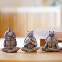 1 x RAW Customer Returns Yeomoo Meditation Yoga Turtle Figures Zen Garden Decoration Living Room - Resin Turtle Garden Figures Miniature Decoration Desk Accessories Gifts for Women Children Girlfriend Birthday 3 Pieces - RRP €20.16