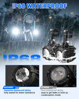 1 x RAW Customer Returns SUPAREE Motorcycle Fog Light LED Additional Headlight Motorcycle Motorcycle Additional Headlight LED with Wiring Harness IP68 Waterproof 9-30V for Motorcycle R1200GS F800GS F650 LC ADV 1190 1190R 1290 - RRP €79.99