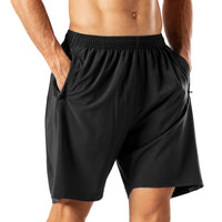 1 x RAW Customer Returns HMIYA Men s Sports Shorts Quick-Drying Shorts with Zip Pocket Black, XXL  - RRP €22.95