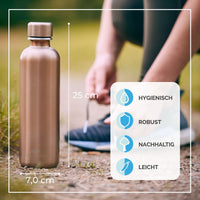 1 x RAW Customer Returns MATE OF STEEL 100 plastic-free 750ml stainless steel bottle for Sodastream Crystal, Easy Terra - Dishwasher-safe stainless steel drinking bottle for soda streaming - water carbonator metal bottles - RRP €27.99