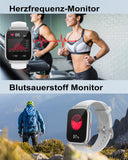 1 x RAW Customer Returns RUIMEN Smartwatch with telephone function, smartwatch for women and men, HD touch screen fitness watch with SpO2 monitoring, heart rate monitor, sleep monitor, pedometer watch, multi training modes for Android iOS - RRP €34.78