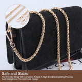 1 x Brand New YUDAWN Bag Chain, 2Pcs Metal Bag Chain Replacement Shoulder Strap Flat Chain with Buckles Gold  - RRP €22.8