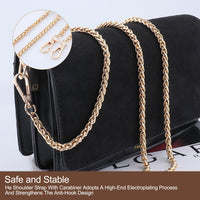 5 x Brand New YUDAWN Bag Chain, 2Pcs Metal Bag Chain Replacement Shoulder Strap Flat Chain with Buckles Gold  - RRP €114.0