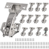 1 x RAW Customer Returns EFUTURETIME 12 x Kitchen Cabinet Door Hinges 110 with 72 Screws, 114 x 61mm Soft Closing with Hydraulic Damping for Kitchen Cabinet Doors Bathroom Cabinet Hinges - RRP €19.67