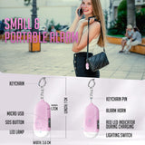 1 x RAW Customer Returns Personal Alarm Keychain, Rechargeable Pocket Alarm 130dB Loud Self Defense Siren with LED Lamp for Women Children Girls and Elderly Pink - RRP €11.09