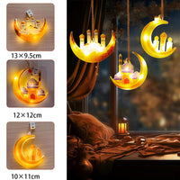 1 x Brand New Sunshine smile Ramadan decorative fairy, Islam Mubarak crescent moon decoration night light, Ramadan Mubarak hanging light, Muslim Ramadan LED lights, Eid decorative lights, Ramadan decorative lights - RRP €22.8