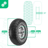 1 x RAW Customer Returns MOOVMOOV Puncture-proof wheel 4.10 3.50-4 x2 Bore for axle 16mm - Offset hub 55mm - For sack barrows, wheelbarrows, trolleys etc. - Includes locking ring self-locking cap - RRP €42.95