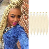 1 x Brand New WIGENIUS Pre-stretched Braiding Hair 26 Inch Blonde 6 Packs Lot Easy Braid Professional Synthetic Fiber Crochet Braids Yaki Texture Braiding Hair Extensions 613  - RRP €23.18